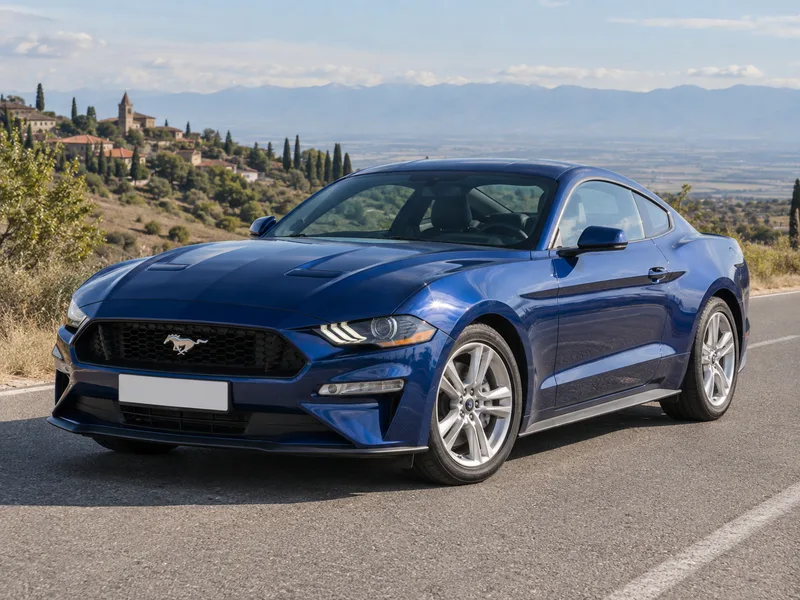 Ford Mustang — вид спереди в три четверти, иллюстрация модели