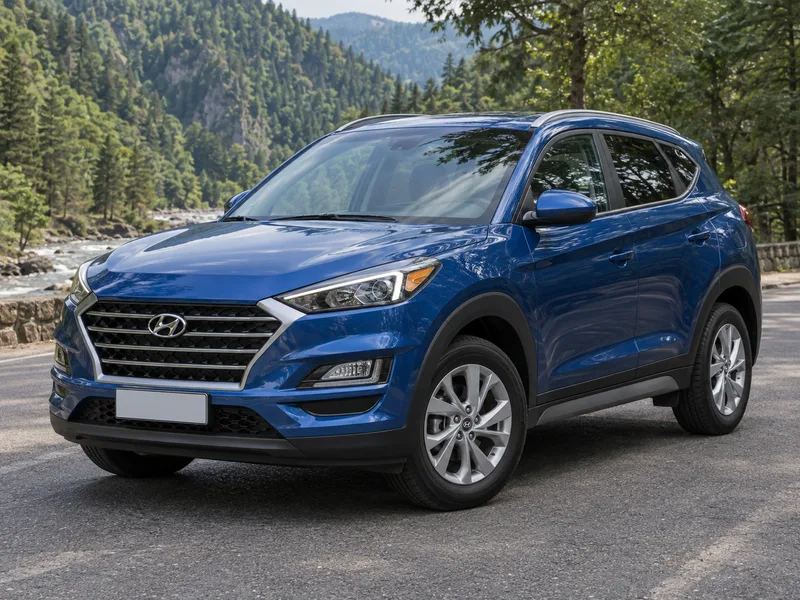 Hyundai Tucson — вид спереди в три четверти, иллюстрация модели